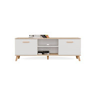 Szafka RTV OLYMPO 150 BIAŁA DĄB ARTISAN 150 CM Stolik Pod TV Telewizor