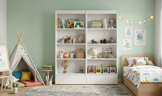 Regał Biurowy Zestaw 2x PALERMO Szafka 2 Szuflady 8 Półek Do Biura BIAŁY