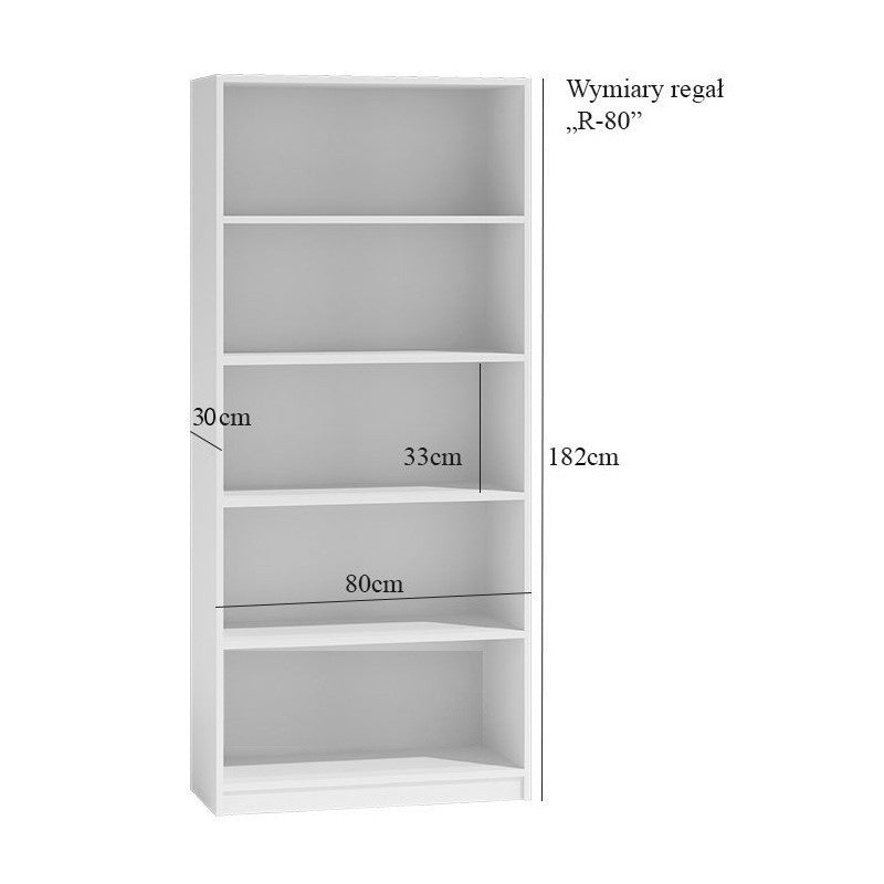 REGAŁ R80 NA KSIĄŻKI 80 CM DĄB SONOMA