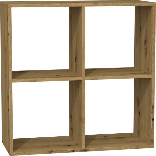 NAROŻNE BIURKO PLUS REGAŁ MALAX 2X2 DĄB ARTISAN