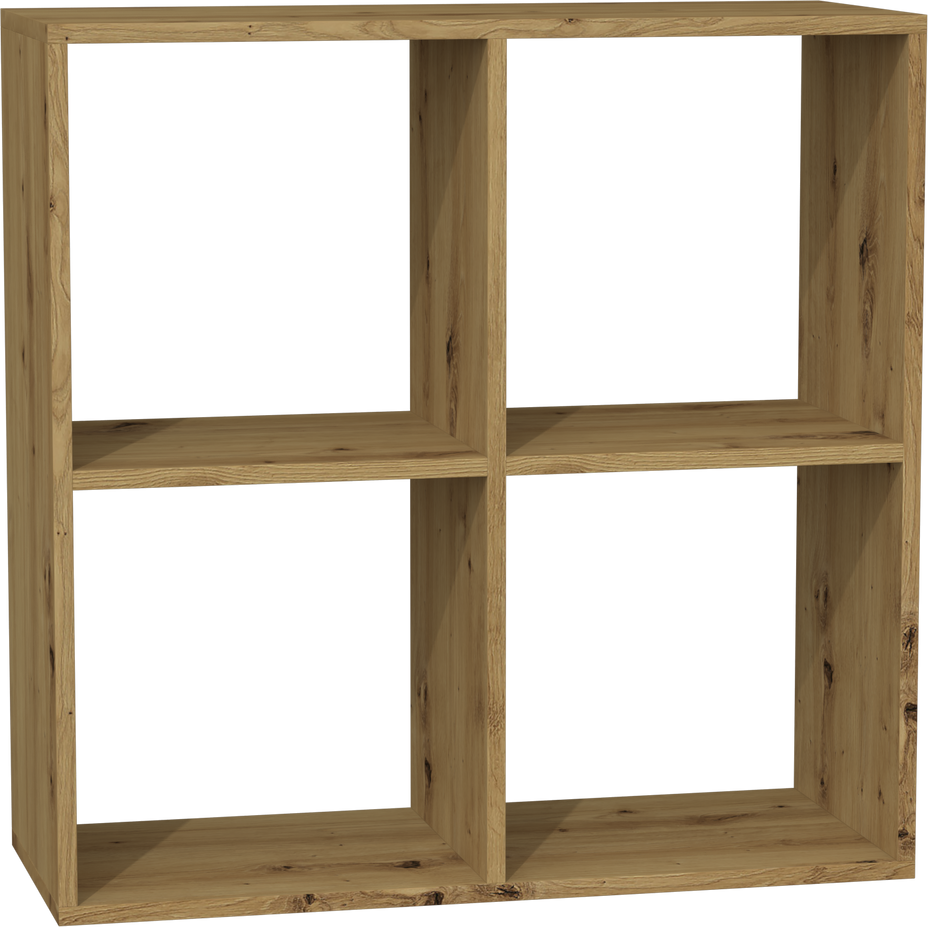 NAROŻNE BIURKO PLUS REGAŁ MALAX 2X2 DĄB ARTISAN
