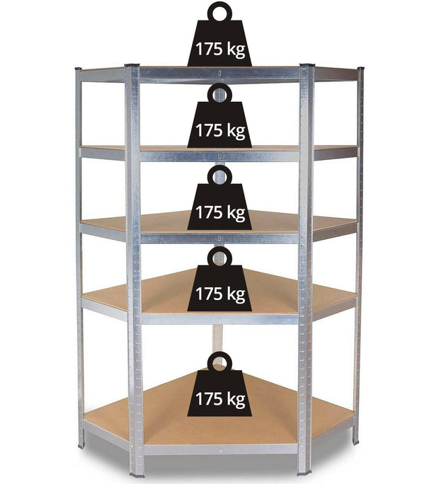 REGAŁ MAGAZYNOWY NAROŻNY METALOWY GC9040 MDF 875KG
