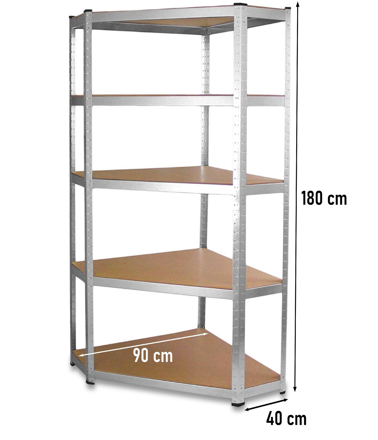 REGAŁ MAGAZYNOWY NAROŻNY METALOWY GC9040 MDF 875KG