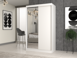 SZAFA PRZESUWNA IGA 120 CM 1 LUSTRO BIEL MAT