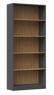 REGAŁ R80 NA KSIĄŻKI 80 CM ANTRACYT / DĄB ARTISAN