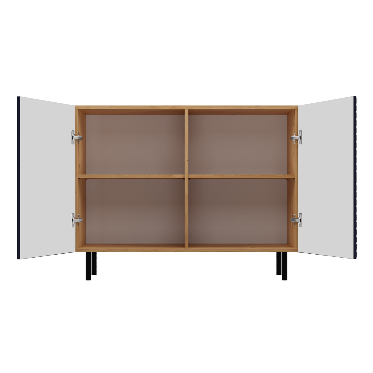 KOMODA KAMA2 SLIM RYFLOWANY FRONT LAMELE GRANATOWA