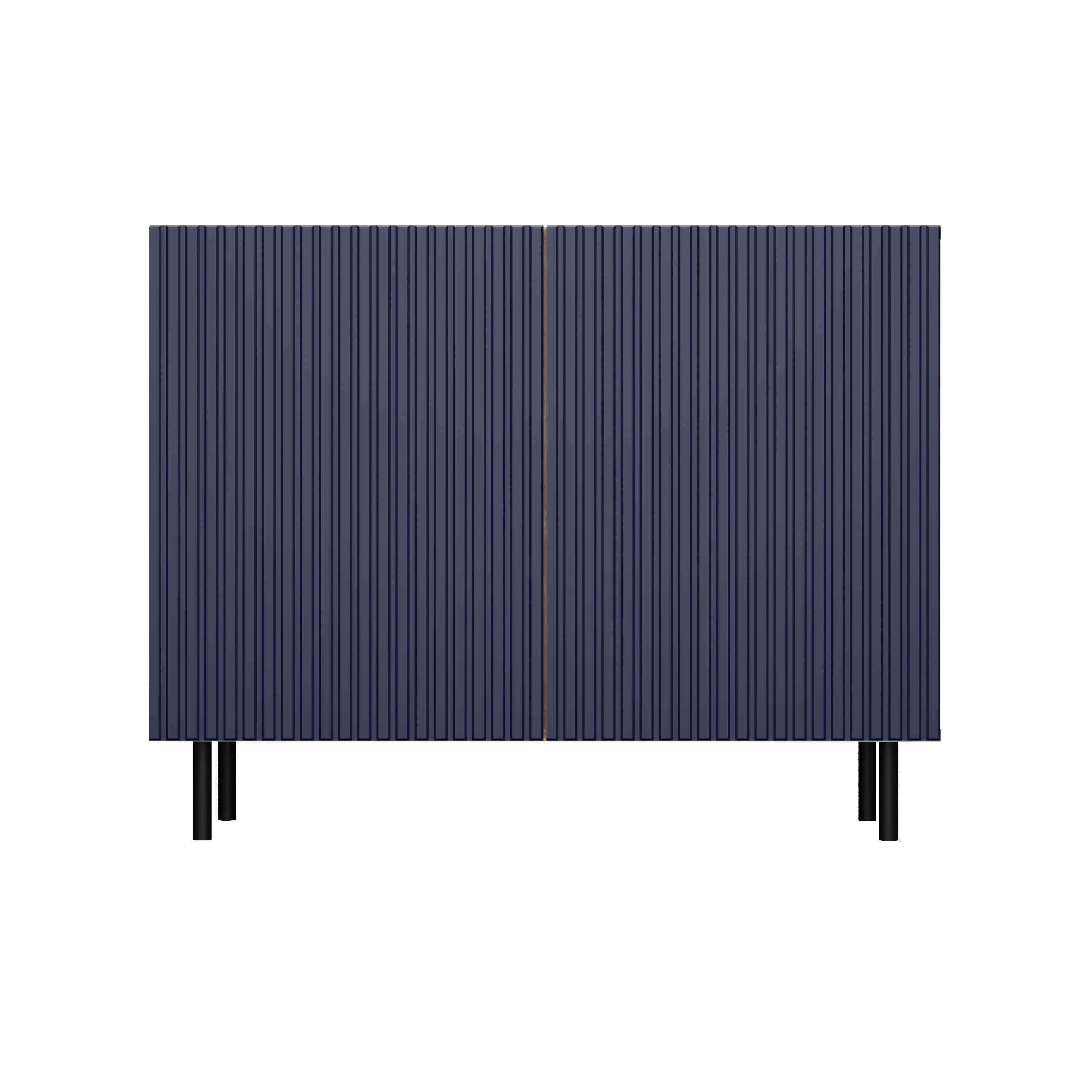 KOMODA KAMA2 SLIM RYFLOWANY FRONT LAMELE GRANATOWA