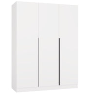 Szafa SENSO 3D 150 CM 3 Drzwi Czarne Uchwyty Do Salonu Sypialni BIEL