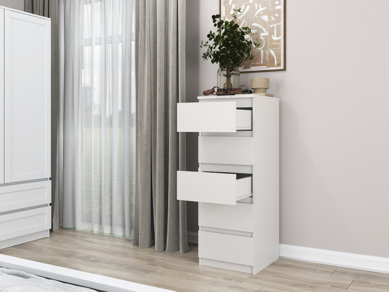 KOMODA SZAFKA 5 SZUFLAD W5 BIEL
