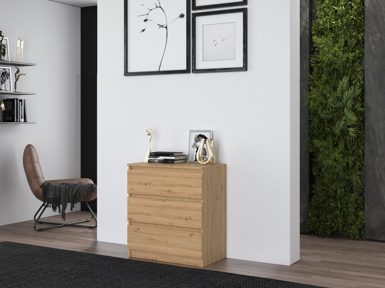KOMODA SZAFKA 3 SZUFLADY M3 M3 DĄB ARTISAN