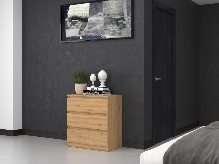 KOMODA SZAFKA 3 SZUFLADY M3 M3 DĄB ARTISAN