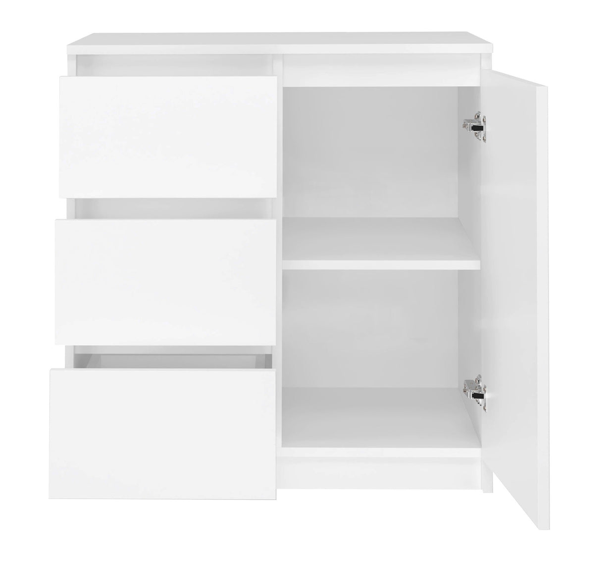 KOMODA 1D3S SZAFKA 1 DRZWI 3 SZUFLADY BIAŁA