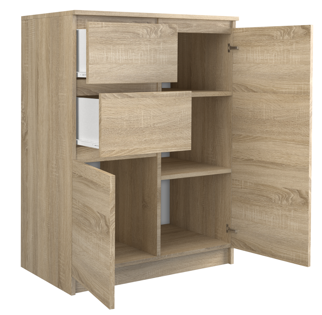 KOMODA SZAFKA 2D2S - DĄB SONOMA