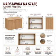 Szafa Malwa SS-90 z Nadstawką DĄB ARTISAN Do Garderoby Pokoju