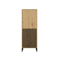 Witryna KAMARO 2DK SLIM/GŁADKI DĄB ARTISAN Lamele Front Ryflowany + Klasyczny