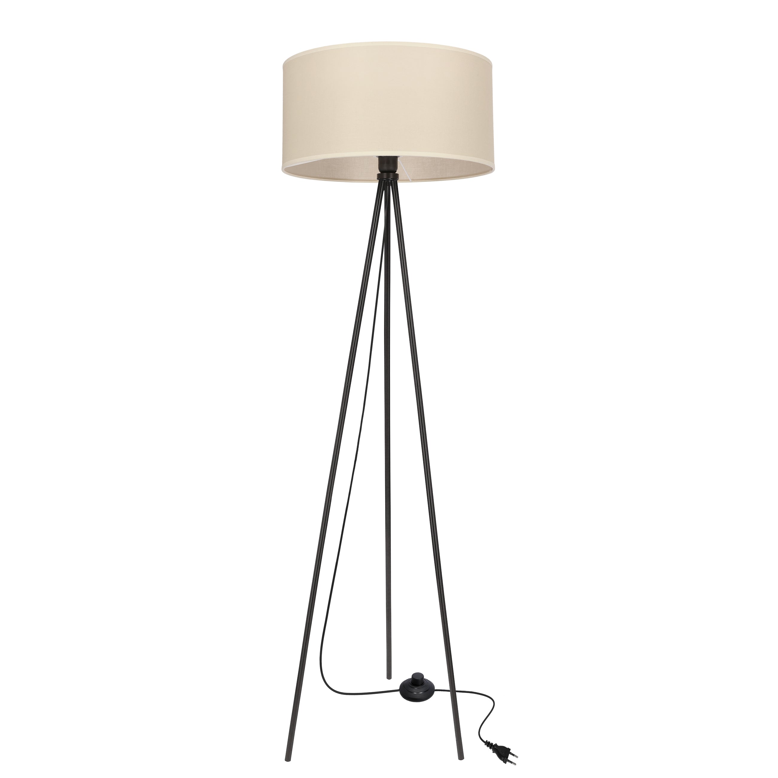 SHANTI lampa pod³ogowa czarny 1x40W E27 abażur beżowy - 5903034838760.jpg