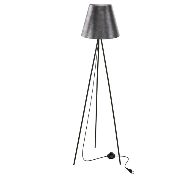 PLATINO lampa podłogowa czarny 1x40W E27 abażur srebrny - 5903034842576.jpg