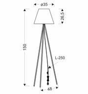 PLATINO lampa podłogowa czarny 1x40W E27 abażur srebrny - 5903034842576_S.jpg
