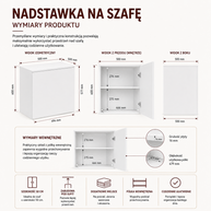 Szafa z Nadstawką SD-50 Drzwi Półki BIEL MAT Do Garderoby Pokoju Biura