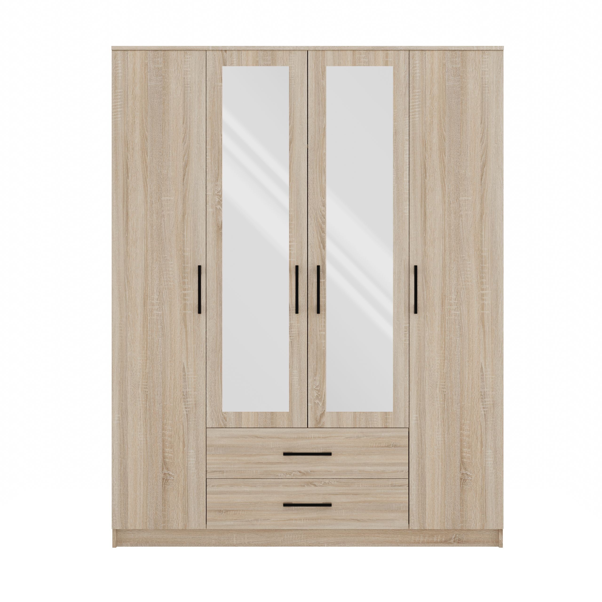 SZAFA ROMANA 160 LUSTRO 2 SZUFLADY 160CM DĄB SONOMA