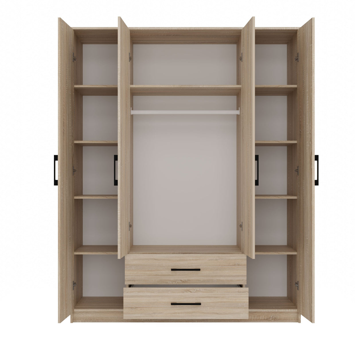 SZAFA ROMANA 160 LUSTRO 2 SZUFLADY 160CM DĄB SONOMA