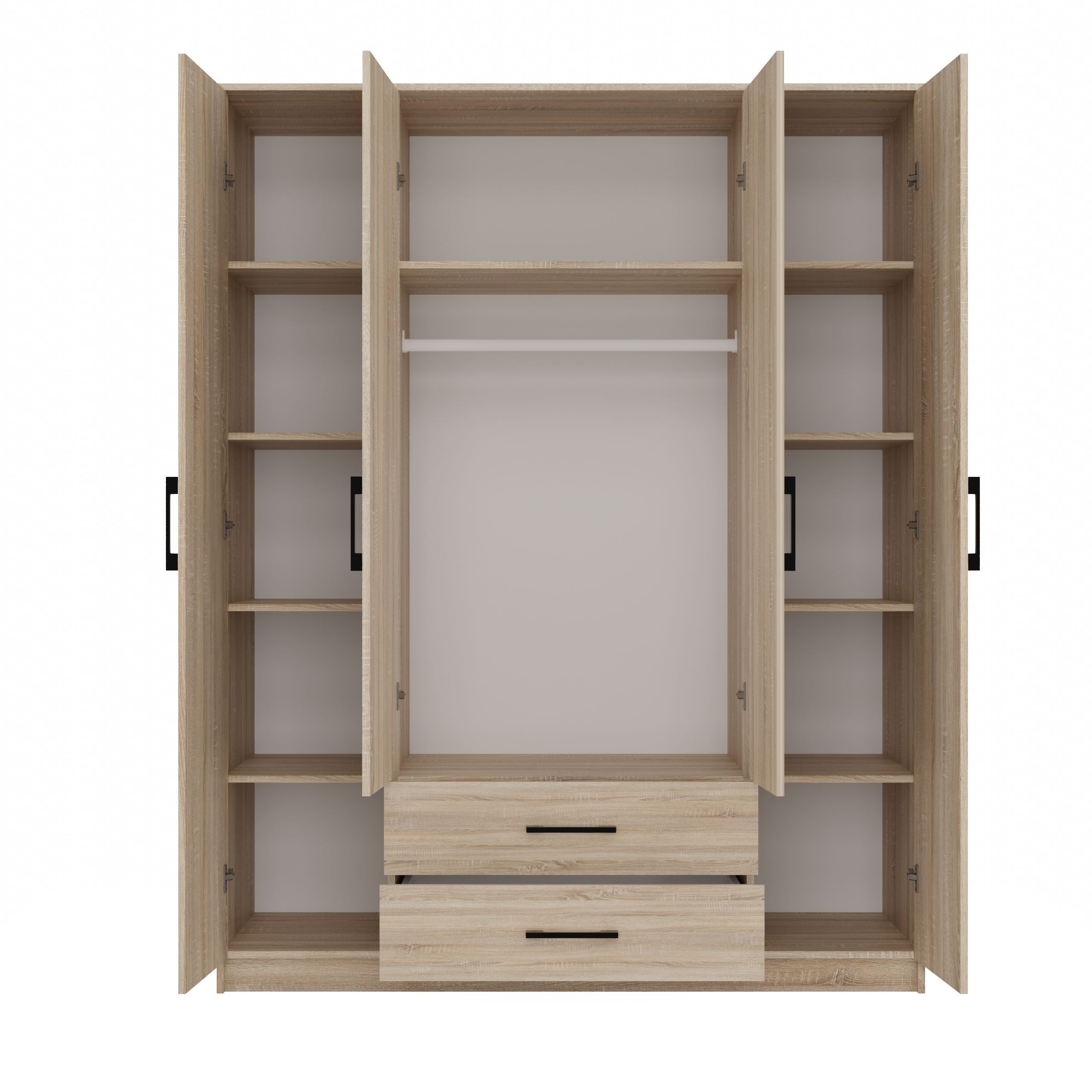 SZAFA ROMANA 160 LUSTRO 2 SZUFLADY 160CM DĄB SONOMA