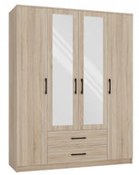 SZAFA ROMANA 160 LUSTRO 2 SZUFLADY 160CM DĄB SONOMA