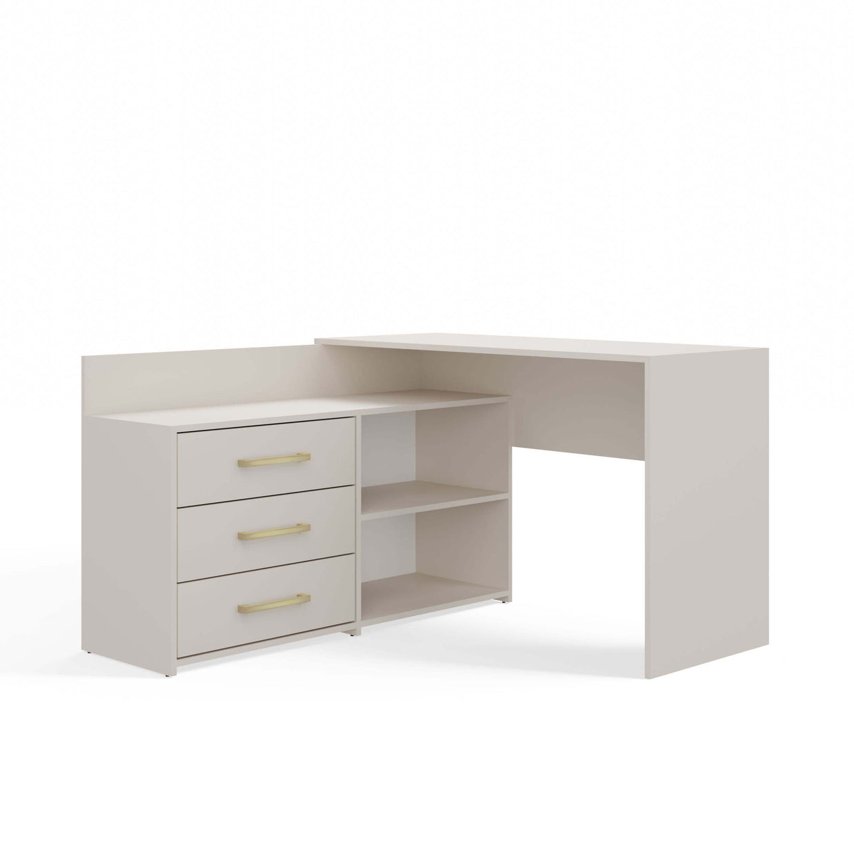 BIURKO NAROŻNE DANY KASZMIR BEŻ