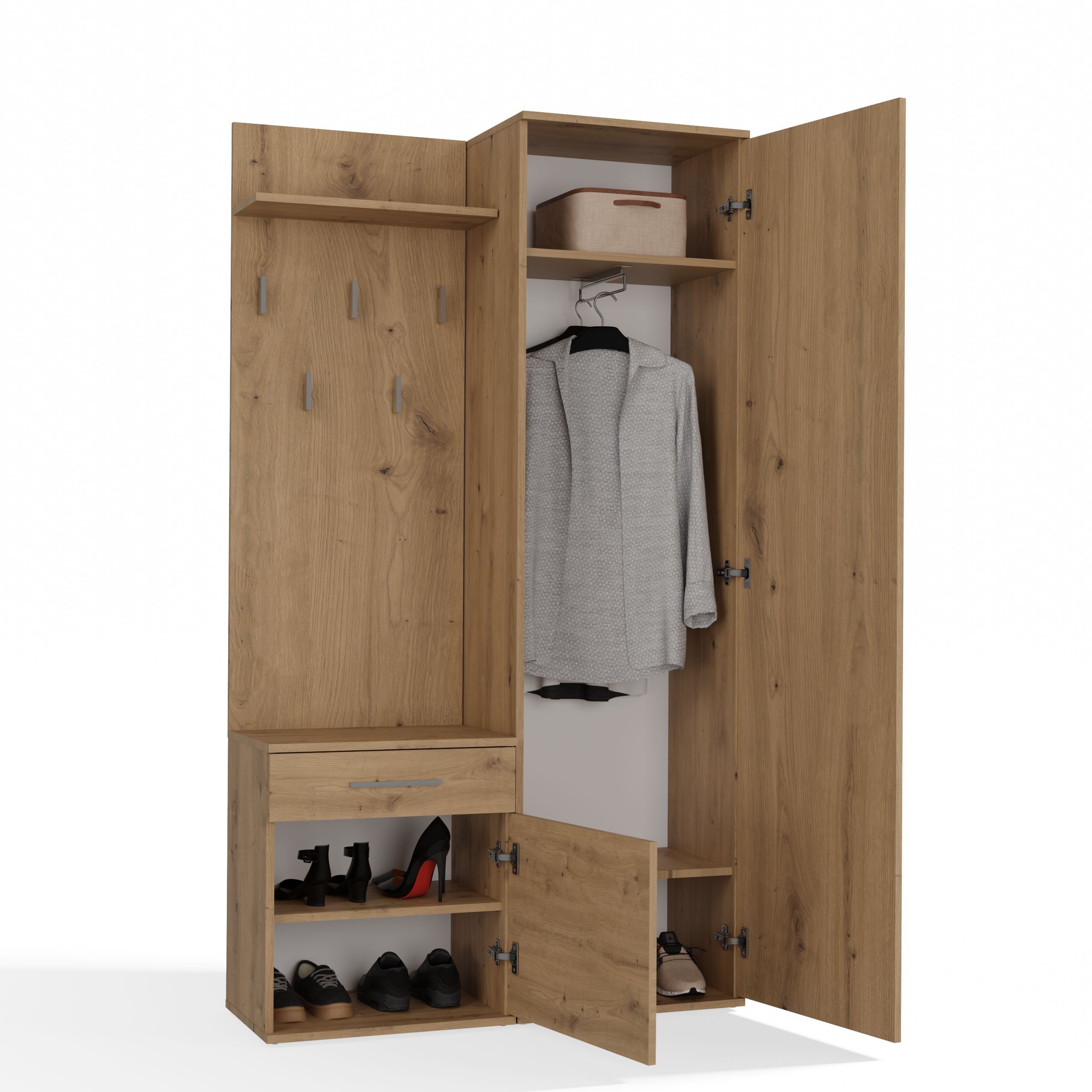 GARDEROBA DUO DĄB ARTISAN