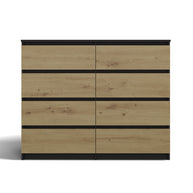 KOMODA MALWA M8 140 ANTRACYT / DĄB ARTISAN