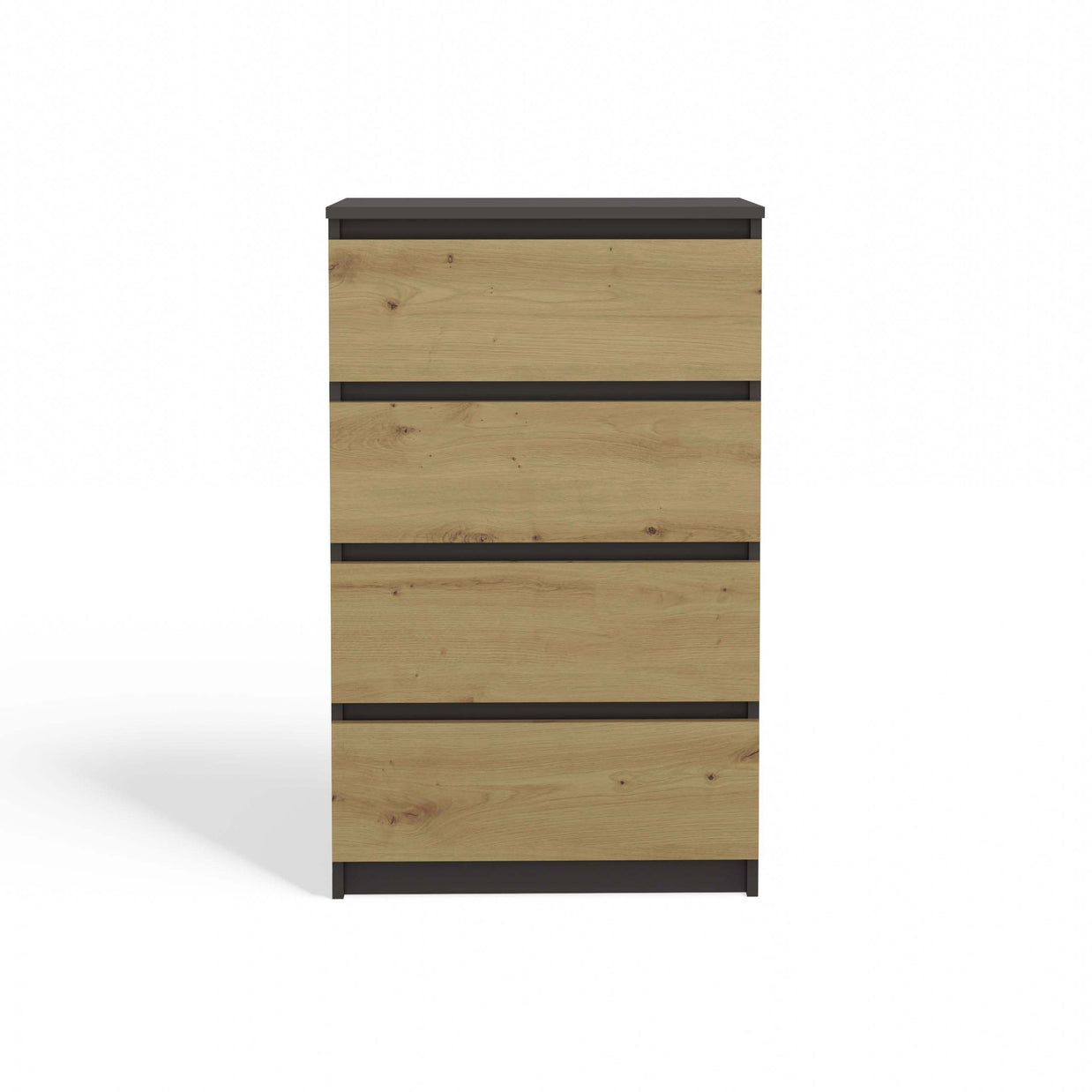 KOMODA SZAFKA 4 SZUFLADY M4 ANTRACYT / DĄB ARTISAN