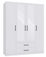 SZAFA ROMANA 160 LUSTRO 2 SZUFLADY 160CM BIEL