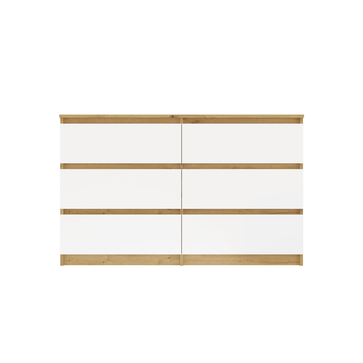 KOMODA MALWA M6 120 DĄB ARTISAN / BIAŁY