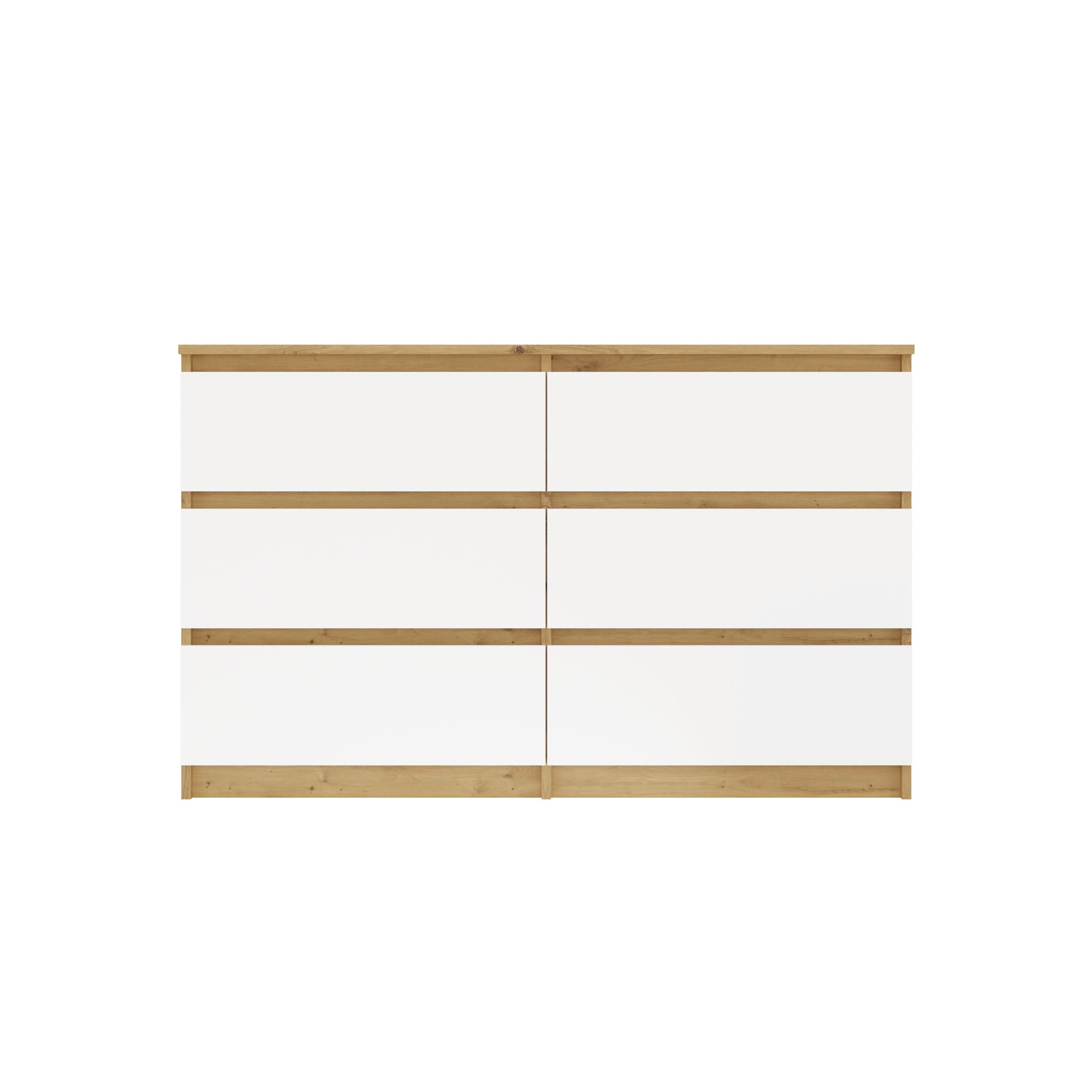 KOMODA MALWA M6 120 DĄB ARTISAN / BIAŁY