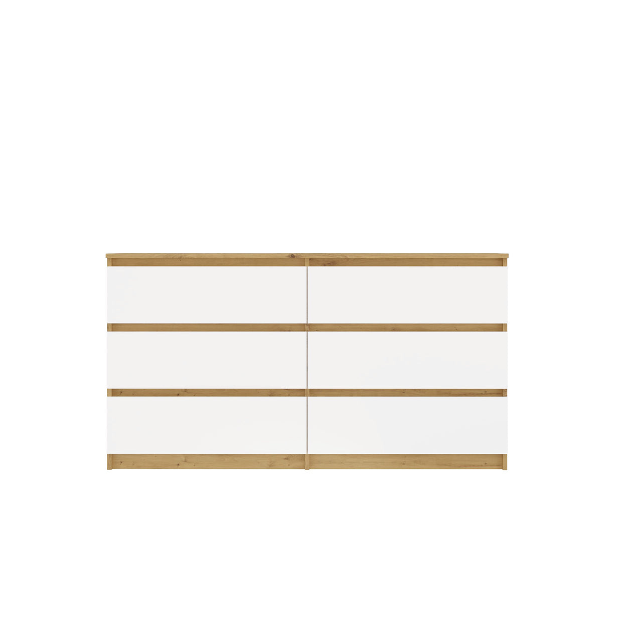 KOMODA MALWA M6 140 DĄB ARTISAN / BIAŁY