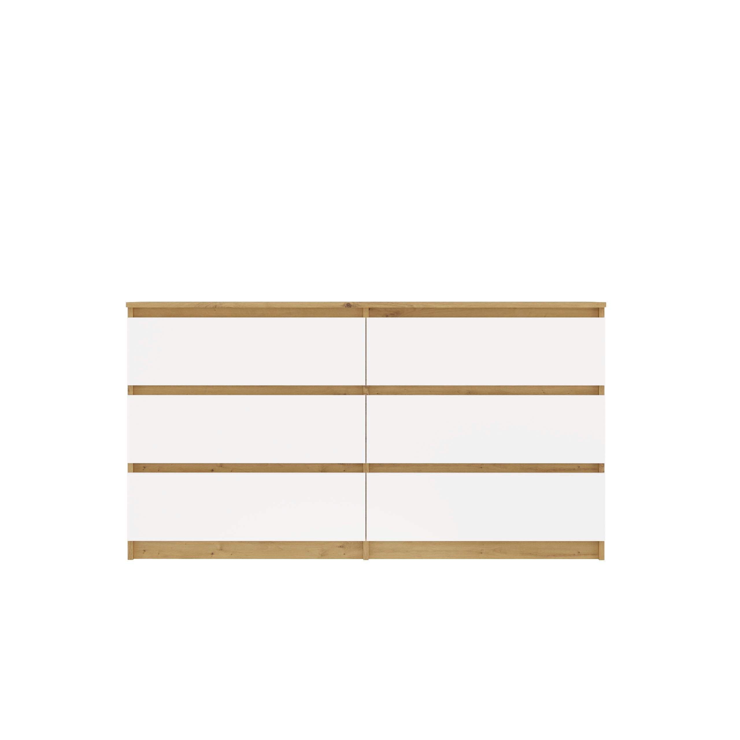 KOMODA MALWA M6 140 DĄB ARTISAN / BIAŁY