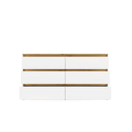 KOMODA MALWA M6 140 DĄB ARTISAN / BIAŁY