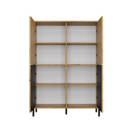 WITRYNA KAMARO 4DK SLIM/GŁ DĄB ARTISAN LAMELE FRONT RYFLOWANY + GŁADKI