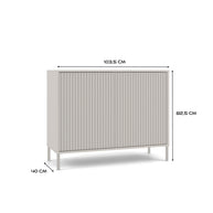 KOMODA KAMARO 2D SLIM KASZMIR LAMELE FRONT RYFLOWANY