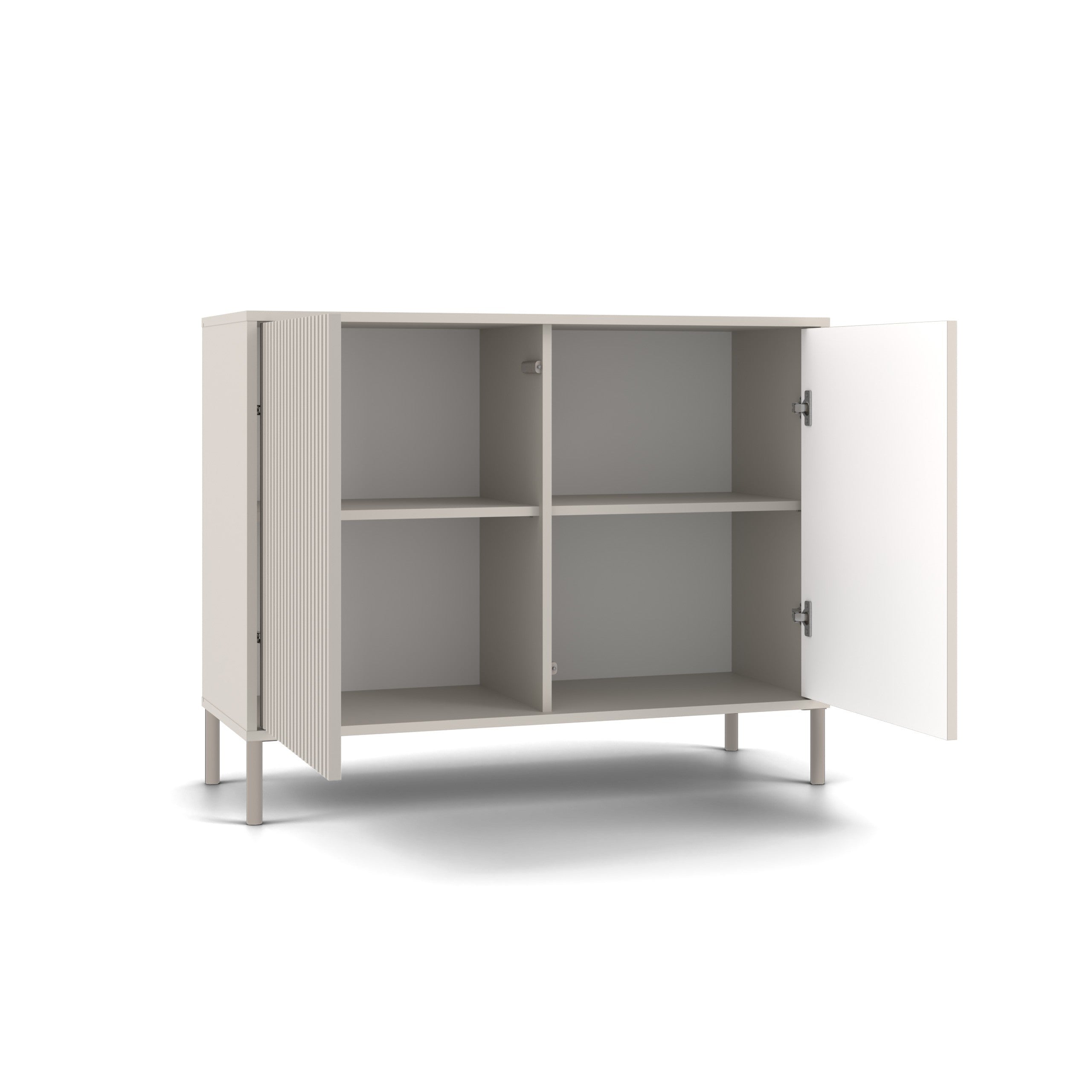 KOMODA KAMARO 2D SLIM KASZMIR LAMELE FRONT RYFLOWANY