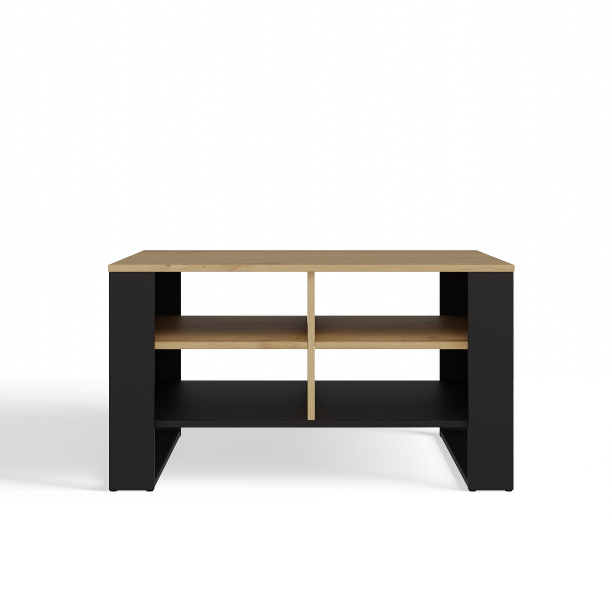 STOLIK KAWOWY ŁAWA MODERN 4P DĄB ARTISAN CZERŃ