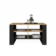 STOLIK KAWOWY ŁAWA MODERN 4P DĄB ARTISAN CZERŃ