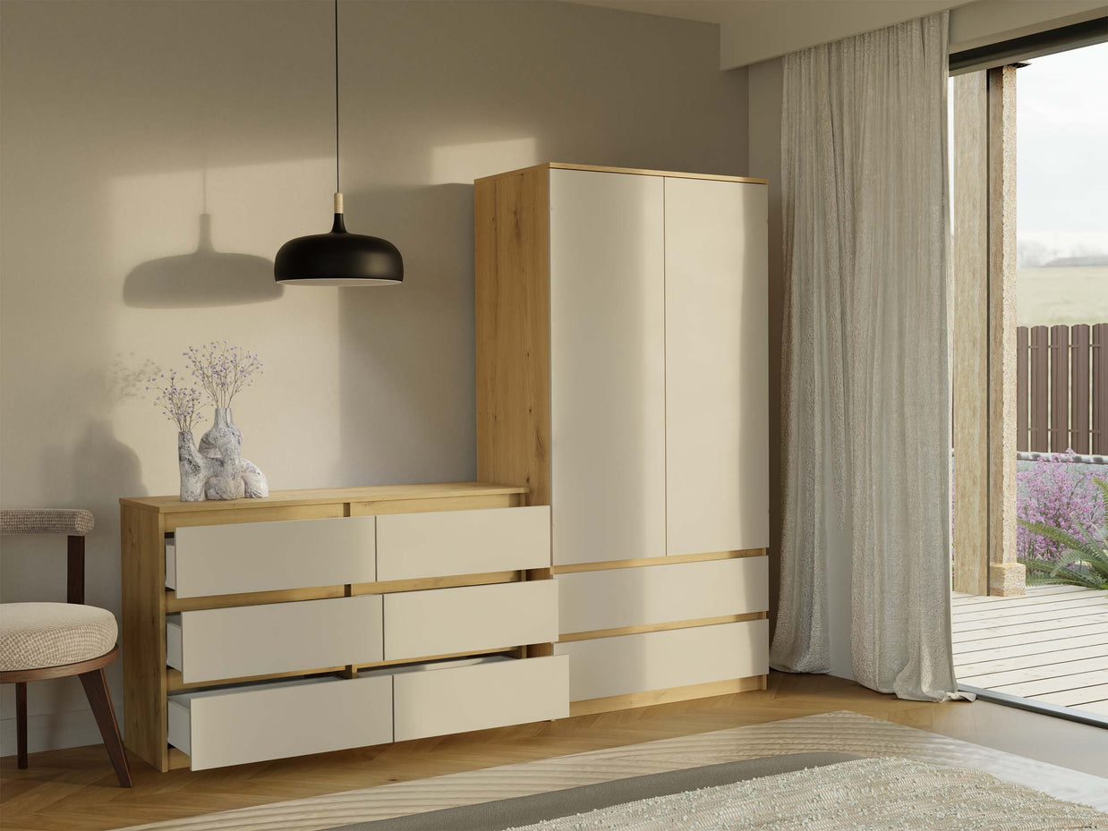 KOMODA MALWA M6 120 DĄB ARTISAN / KASZMIR