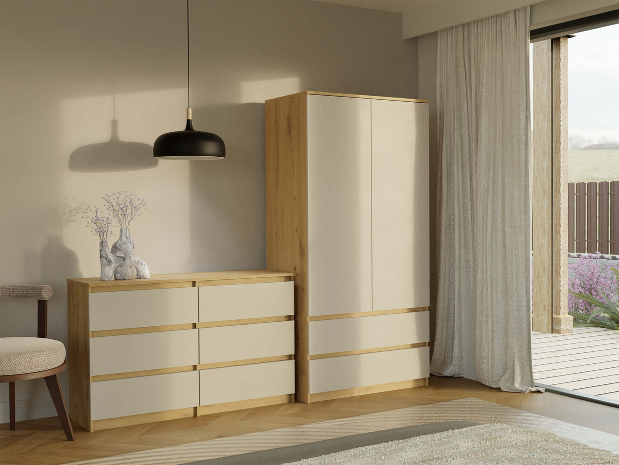 KOMODA MALWA M6 120 DĄB ARTISAN / KASZMIR