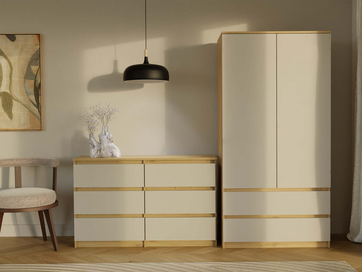 KOMODA MALWA M6 120 DĄB ARTISAN / KASZMIR