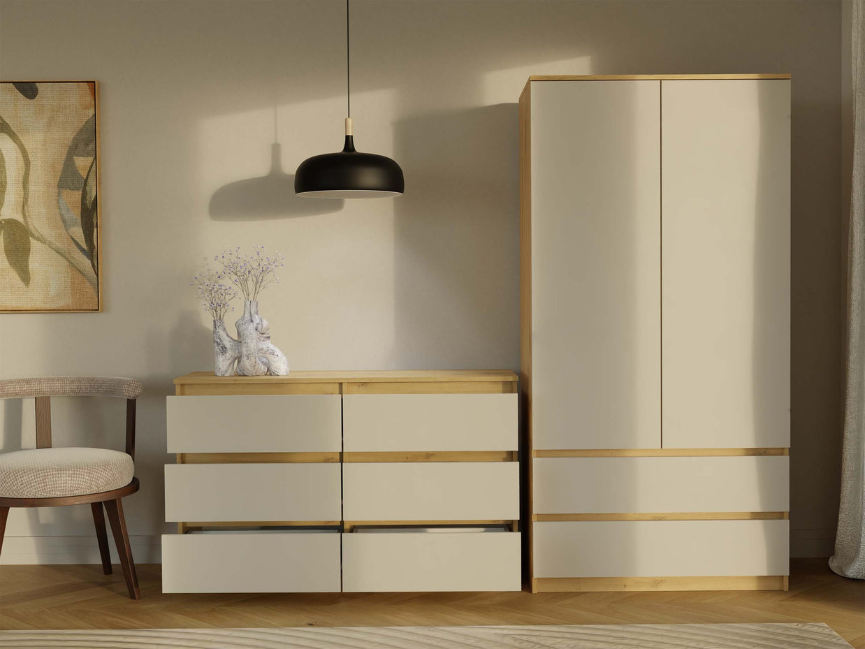 KOMODA MALWA M6 120 DĄB ARTISAN / KASZMIR