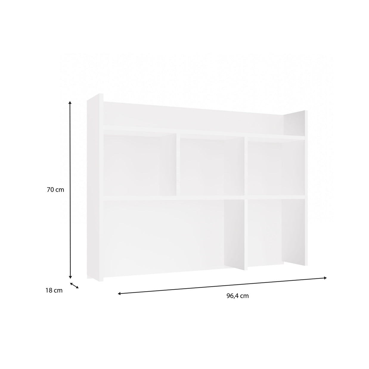 NADSTAWKA DO BIURKA 100 CM BIAŁA PÓŁKA ORGANIZER
