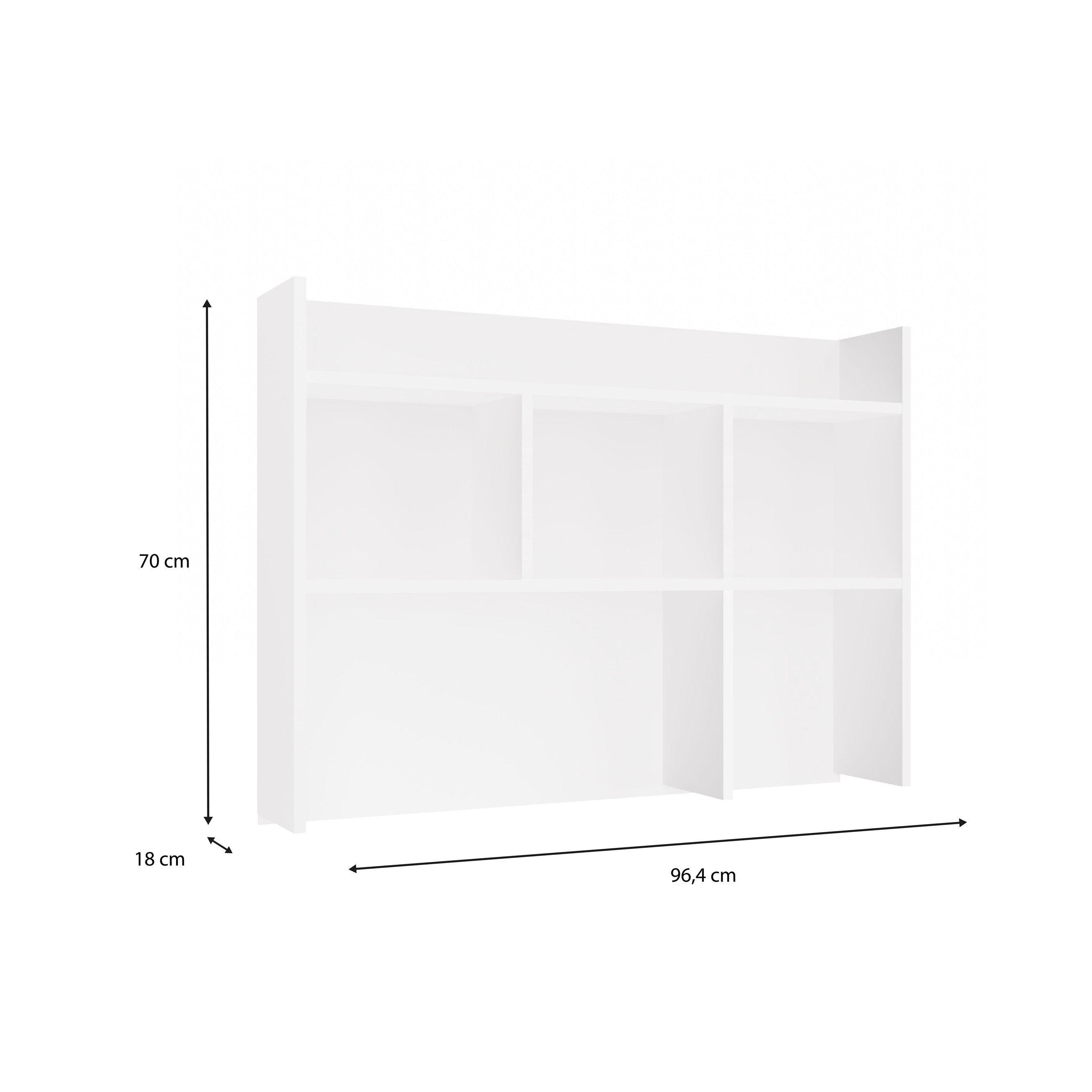 NADSTAWKA DO BIURKA 100 CM BIAŁA PÓŁKA ORGANIZER