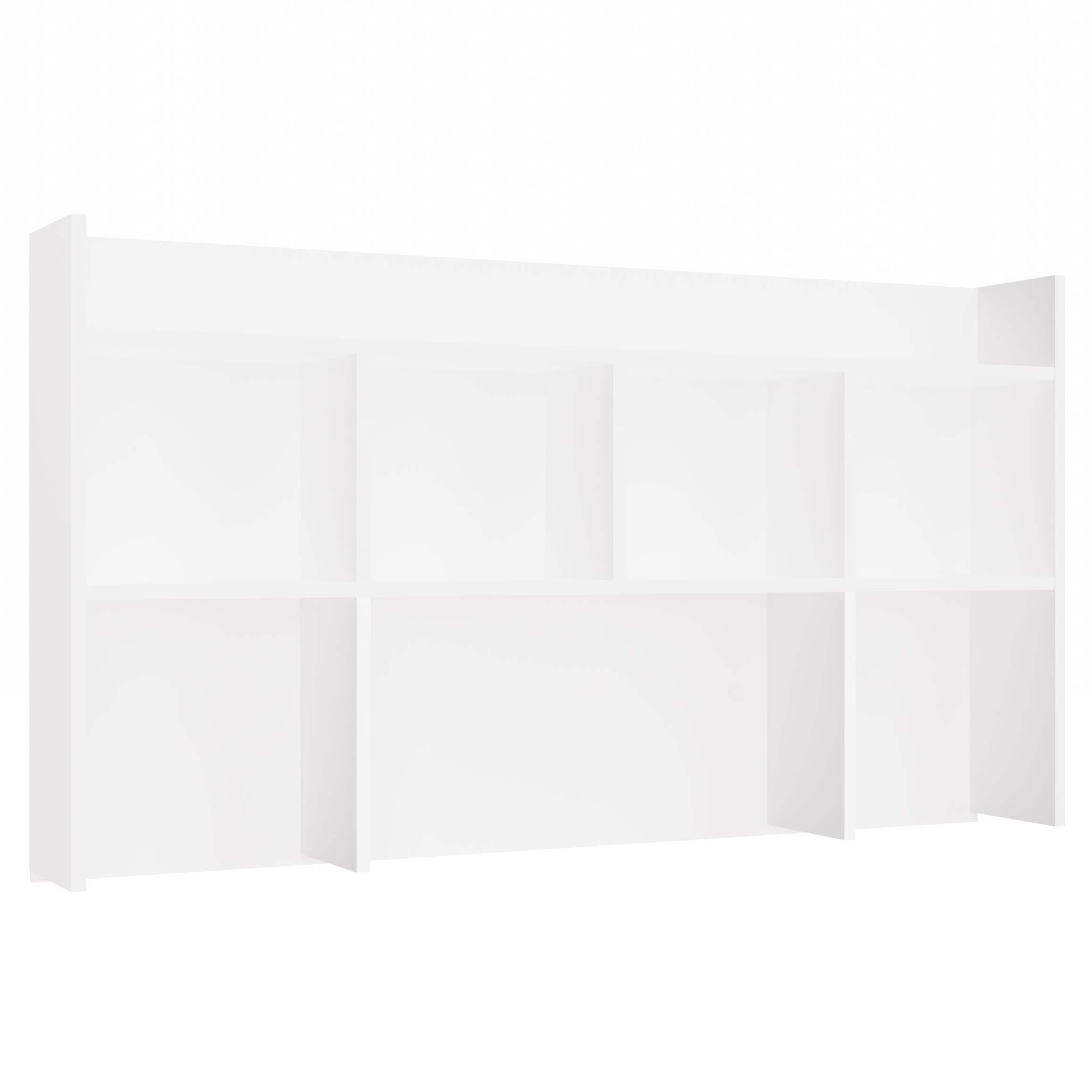 NADSTAWKA DO BIURKA 130 CM BIAŁA PÓŁKA ORGANIZER