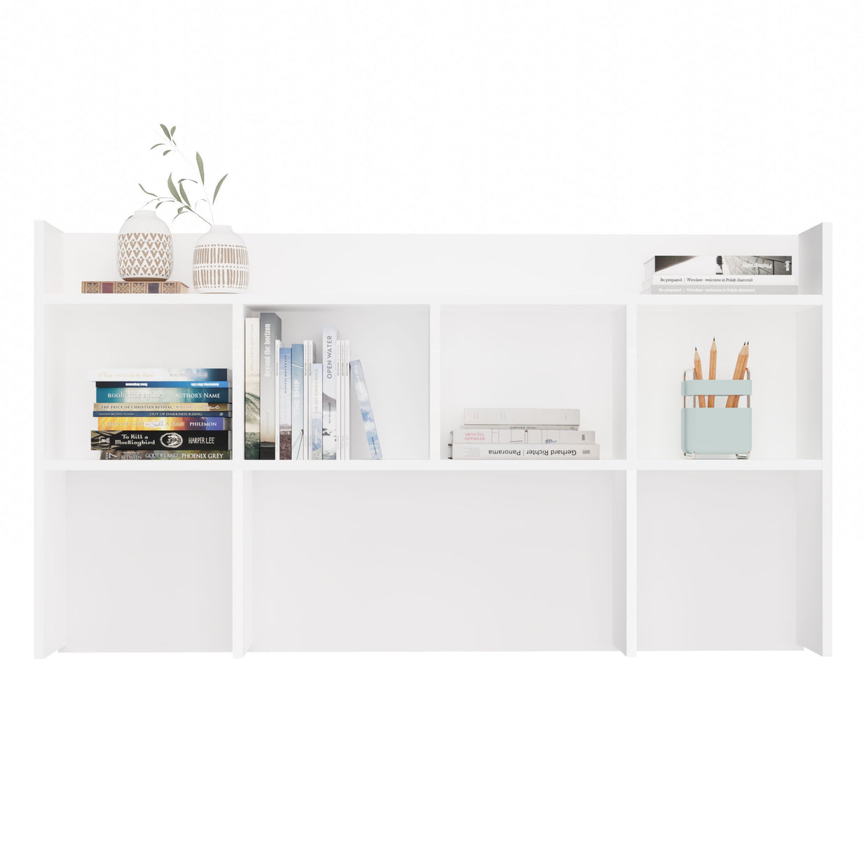 NADSTAWKA DO BIURKA 130 CM BIAŁA PÓŁKA ORGANIZER